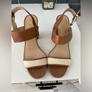 Vince Camuto Beautiful wood block heel sandals